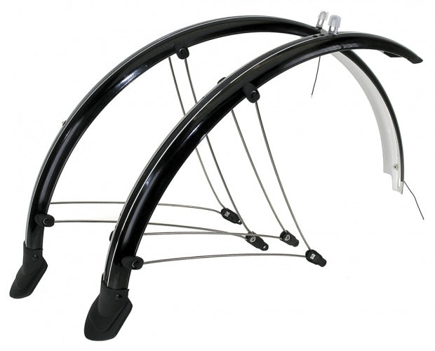 Spatbord Set 60mm Kunststof 24 Inch Zwart