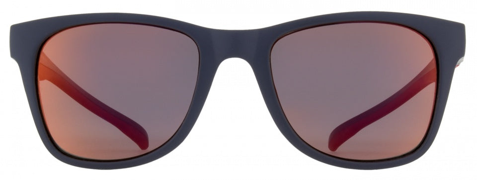 zonnebril Indy vierkant blauw/oranje