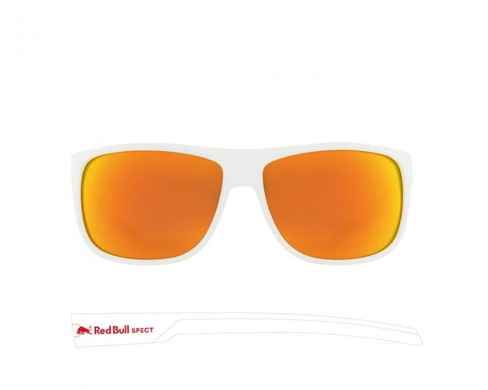zonnebril Loom rechthoekig wit/oranje