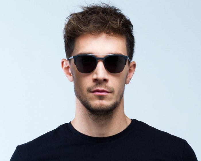 zonnebril Soho vierkant unisex matzwart/grijs