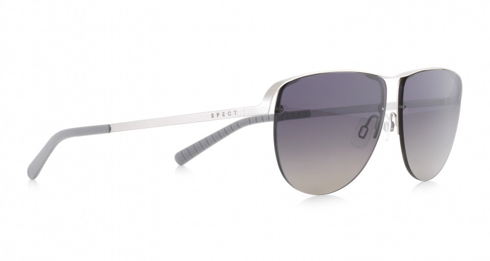 zonnebril Sunset unisex piloot zilver/smoke