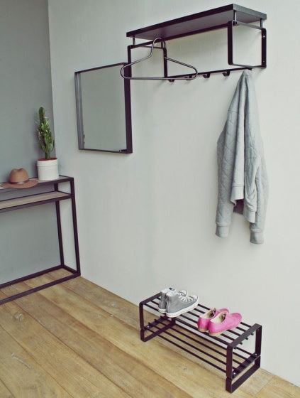 kapstok Rex-3 70 x 29 cm staal/melamine zwart