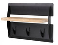 wandkapstok Jefferson Wood-3 staal/hout zwart