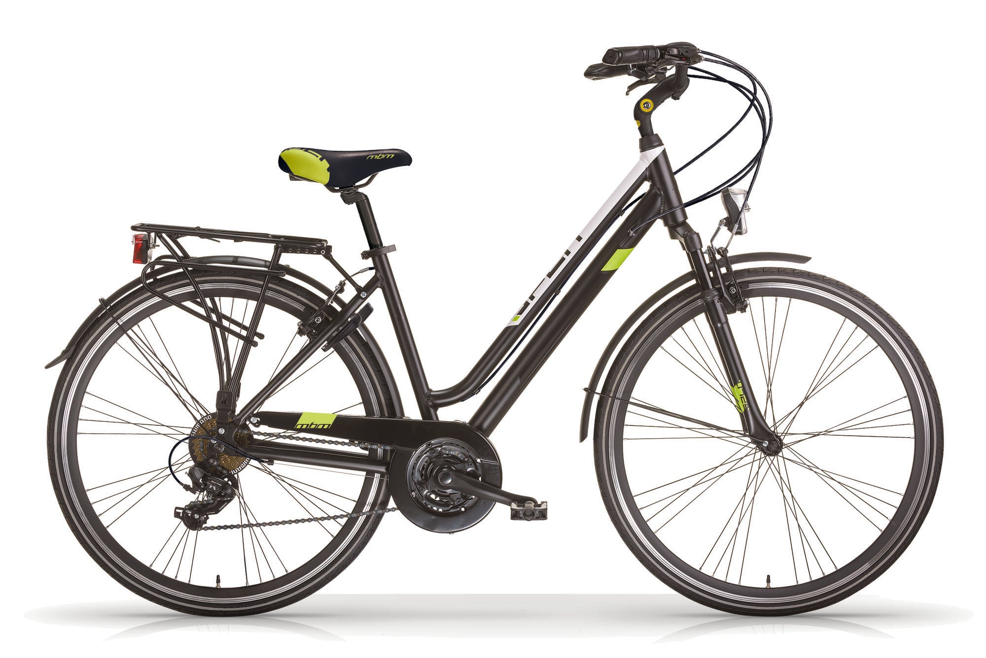 MBM Split H 54 cm 21 sp mat zwart wit
