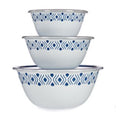 kommen Tosca 19-23-29 cm wit/blauw 6-delig