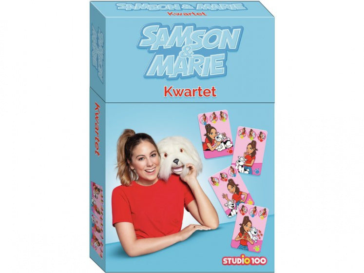 kwartetspel Samson Marie junior karton blauw rood