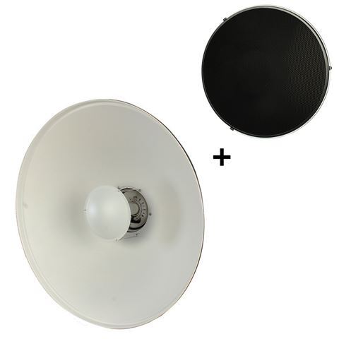 StudioKing Beauty Dish Wit SK-BD420 42 cm met Honingraat