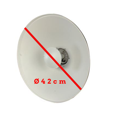 StudioKing Beauty Dish Wit SK-BD420 42 cm met Honingraat