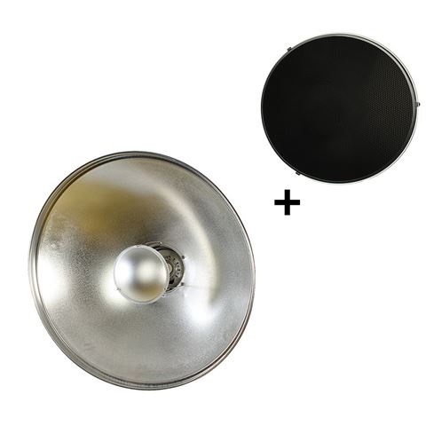 Studioking beauty dish zilver sk-bd420 42 cm met honingraat