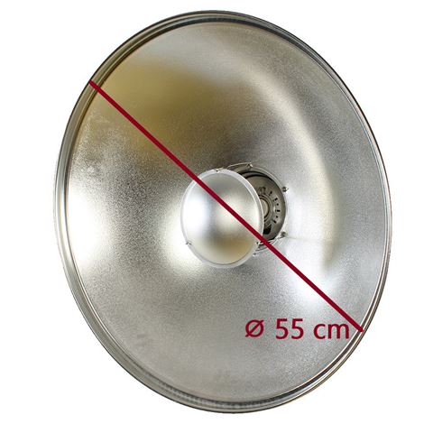 Studioking beauty dish zilver sk-bd550 55 cm met honingraat