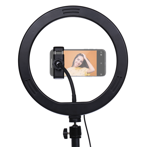 Studioking led vlog set sk-k190 met ringlamp en microfoonhouder