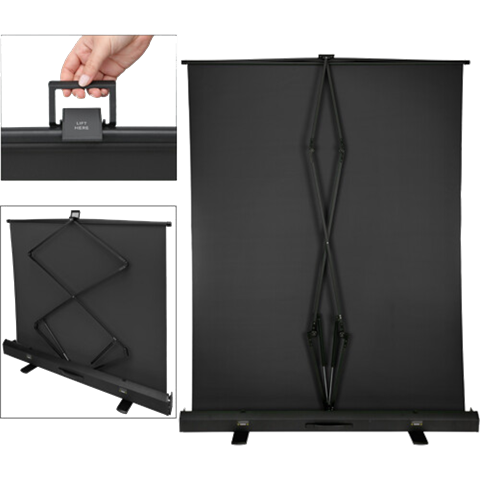 StudioKing Roll-Up Achtergrondscherm FB-150200FB 150x200 cm Zwart