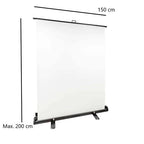 StudioKing Roll-Up Achtergrondscherm FB-150200FW 150x200 cm Wit