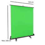 StudioKing Roll-Up Green Screen FB-150200FG 150x200 cm Chroma Groen