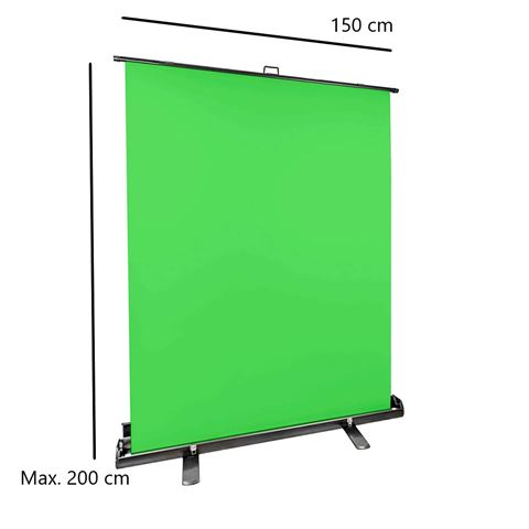 StudioKing Roll-Up Green Screen FB-150200FG 150x200 cm Chroma Groen