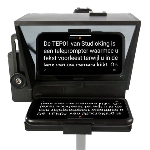 StudioKing Teleprompter Autocue TEP01 voor Smartphones