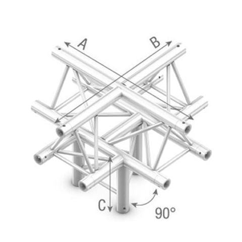 StudioKing Studioking Truss T-Kruis 90 Graden 5 Wegs Apex Omhoog