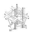 StudioKing Studioking Truss T-Kruis 90 Graden 5 Wegs Apex Omhoog Omlaag