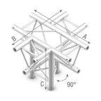 StudioKing Studioking Truss T-Kruis 90 Graden 5 Wegs Apex Omlaag