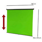 StudioKing Wand Pull-Down Green Screen FB-180200WG 180x200 cm Chroma Groen