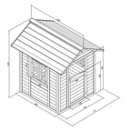 speelhuis Lodge 133 x 111 x 133 cm 100% FSC hout rood