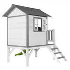 speelhuis Lodge XL 190 x 260 x 167 cm grijs/wit