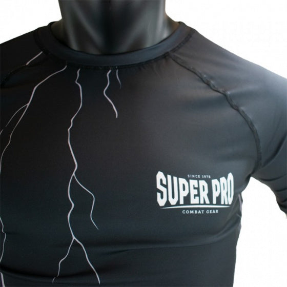 Super pro Compressieshirt Thunder heren polyester navy maat S
