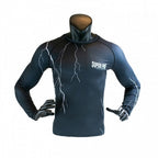Super pro Compressieshirt Thunder heren polyester navy maat S