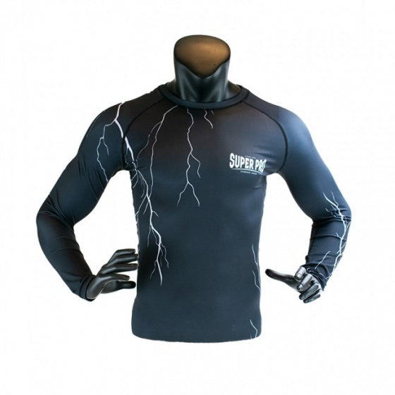 Super pro Compressieshirt Thunder heren polyester navy maat S