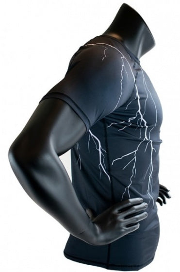 compressieshirt Thunder heren polyester zwart maat XS