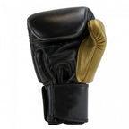 (thai)bokshandschoenen Enforcer leer zwart/goud 14oz