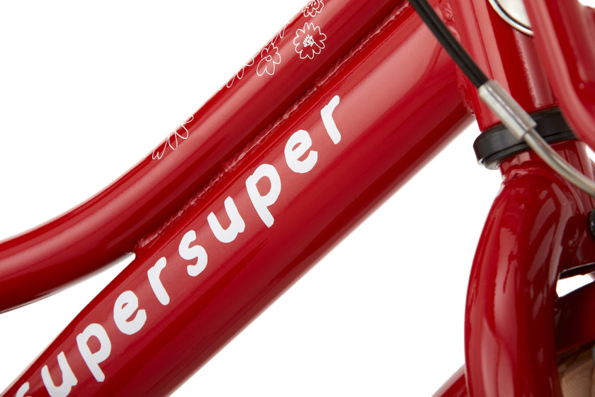 Supersuper Cooper 12 Inch 22 cm Meisjes Terugtraprem Rood
