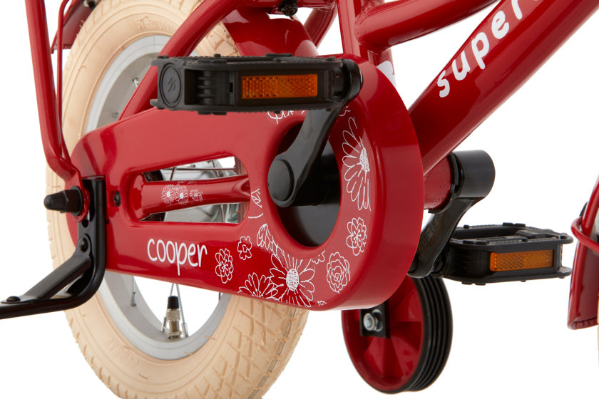 Supersuper Cooper 12 Inch 22 cm Meisjes Terugtraprem Rood