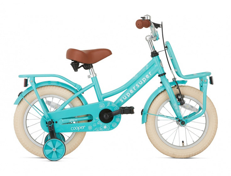 Supersuper Meisjesfiets cooper 14 turquoise
