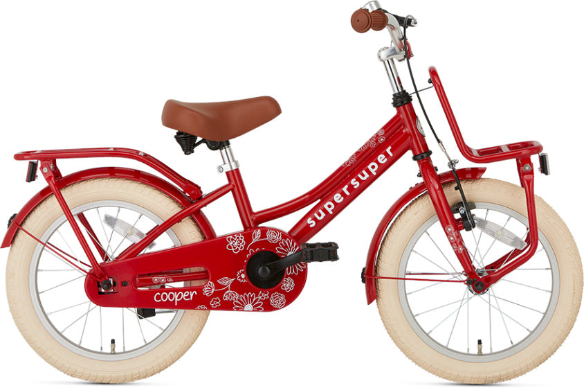 Supersuper Meisjesfiets cooper 16 staal rood
