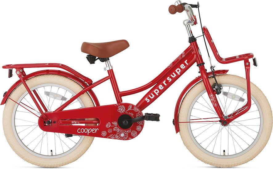 Supersuper Meisjesfiets cooper 18 staal rood