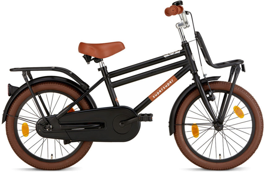 Supersuper Cooper 18 Inch 30 cm Jongens Terugtraprem Matzwart