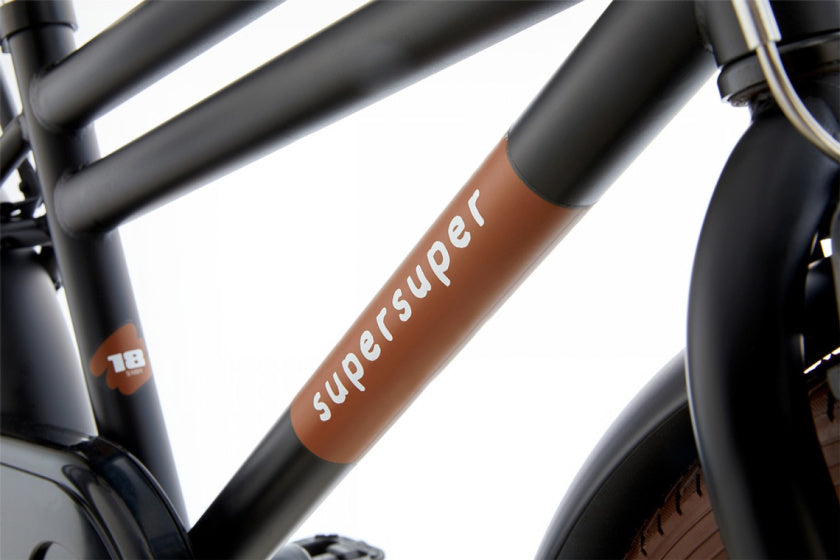 Supersuper Cooper 18 Inch 30 cm Jongens Terugtraprem Matzwart