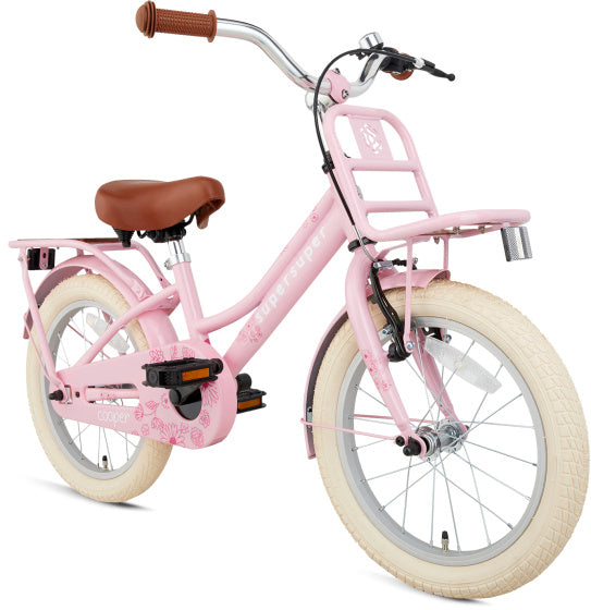 Supersuper Meisjesfiets cooper bamboo 16 staal roze