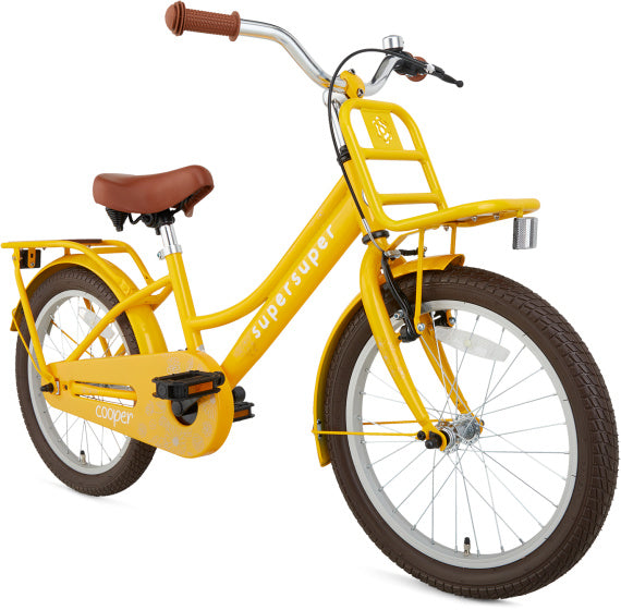 Supersuper Meisjesfiets cooper bamboo 18 staal geel