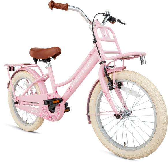 Supersuper Meisjesfiets cooper bamboo 18 staal roze
