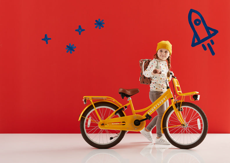 Supersuper Meisjesfiets cooper bamboo 20 staal geel