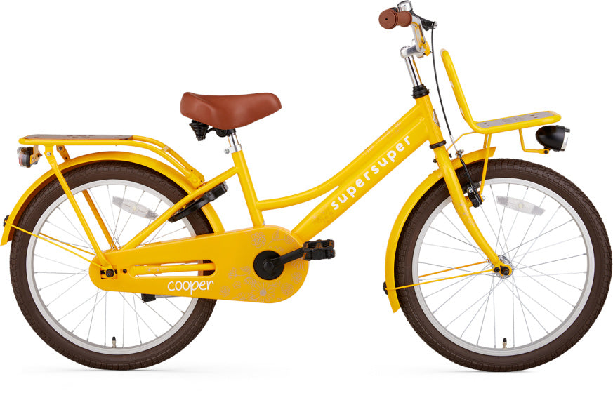 Supersuper Meisjesfiets cooper bamboo 20 staal geel