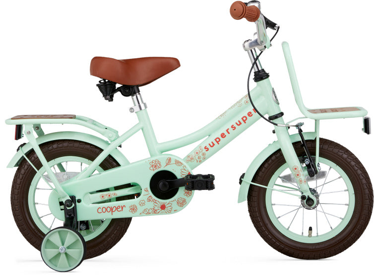 Supersuper Meisjesfiets cooper bamboo 12 staal pistache