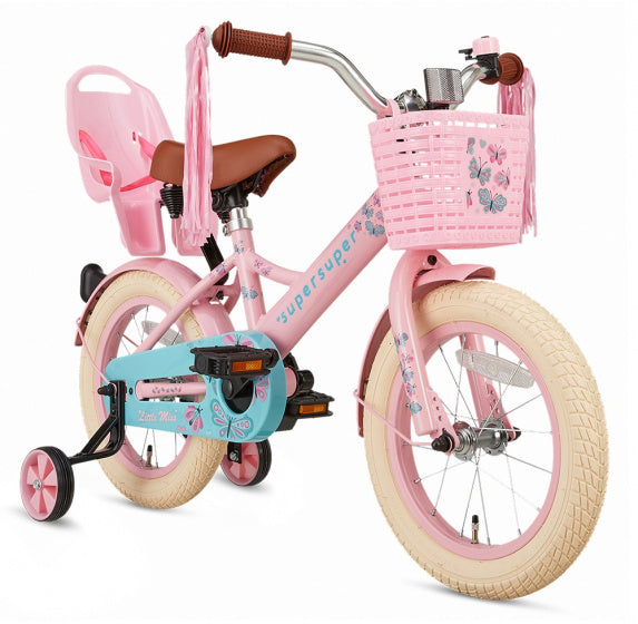 Supersuper Meisjesfiets little miss 14 roze