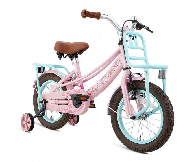 Supersuper Meisjesfiets lola 14 staal turquoise