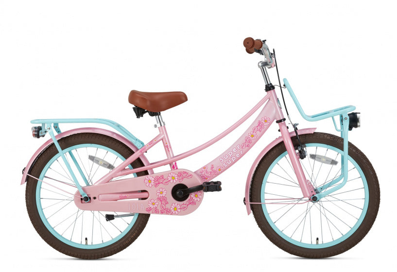 Supersuper Lola 20 Inch 31,75 cm Meisjes Terugtraprem Roze/Turquoise