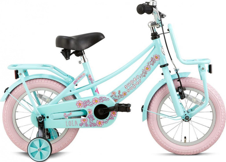 Supersuper Meisjesfiets lola 14 staal roze