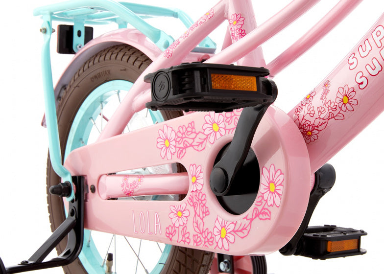 Supersuper Meisjesfiets lola 14 staal turquoise