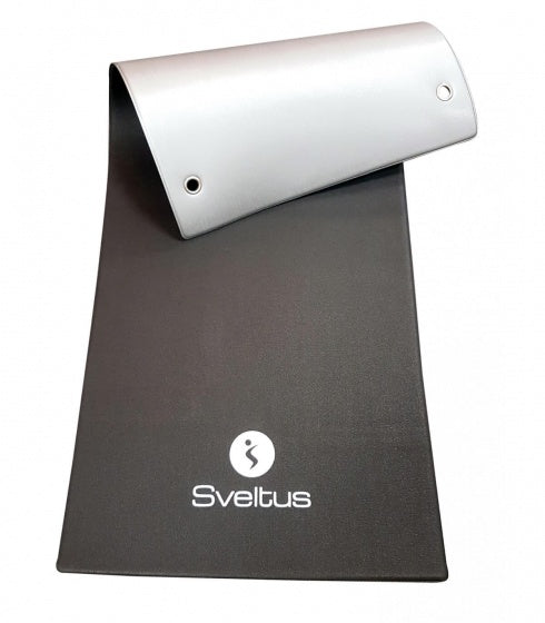 fitnessmat PVC grijs/zwart 140 x 60 cm